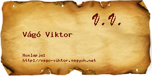 Vágó Viktor névjegykártya
